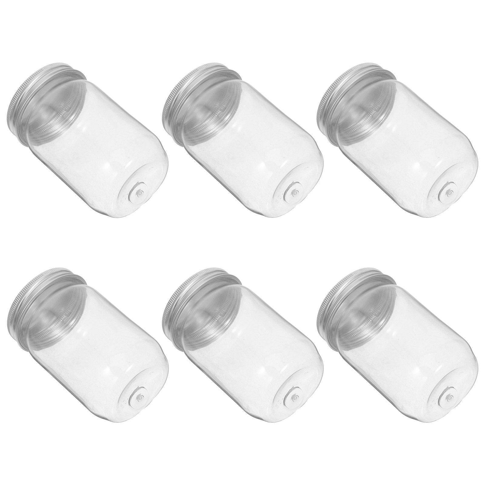 6Pcs Clear Plastic Mason Jars  - Food Storage Containers recension och pris