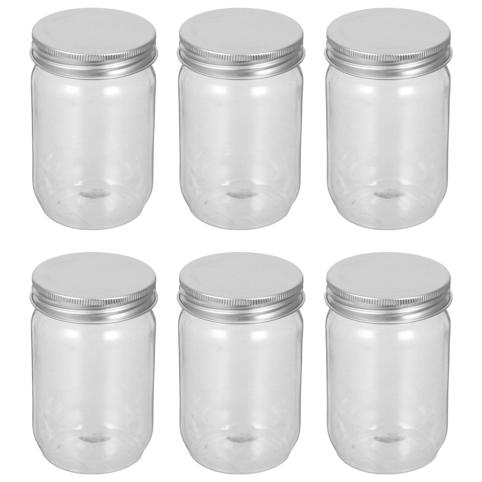 6Pcs Clear Plastic Mason Jars  - Food Storage Containers recension och pris