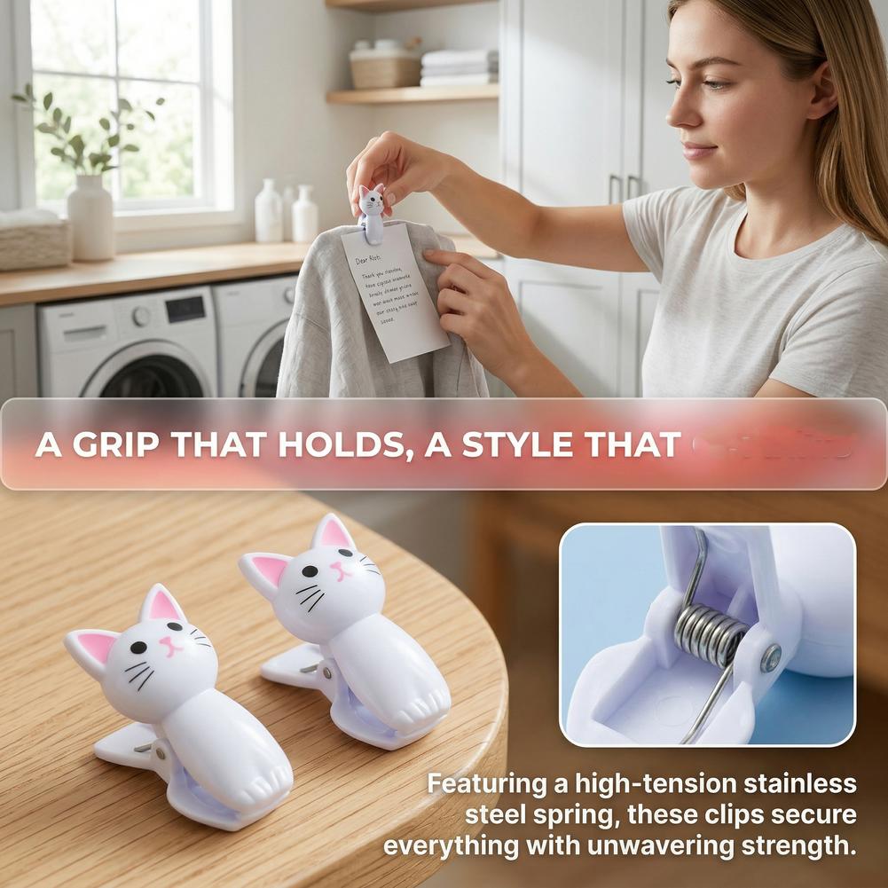Cute Cat Shaped Bag Clips Reus - Food Storage Bags Reusable recension och pris