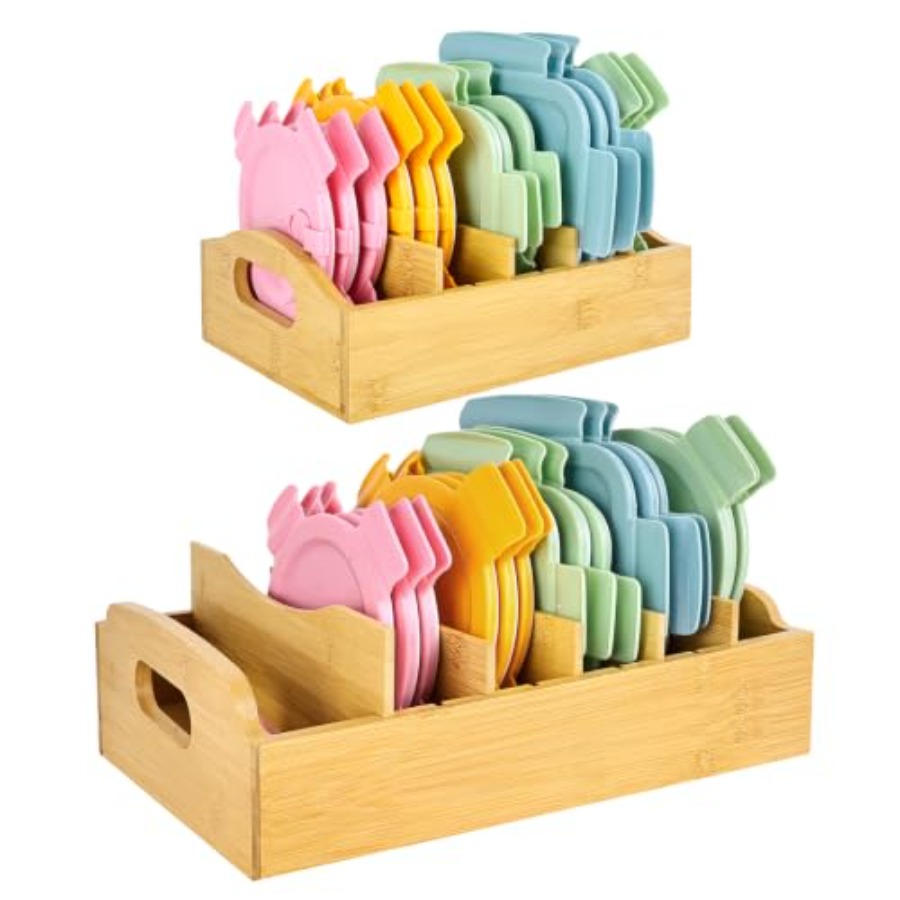 2 Pack Bamboo Lid Organizer, 1 - Food Storage Containers recension och pris