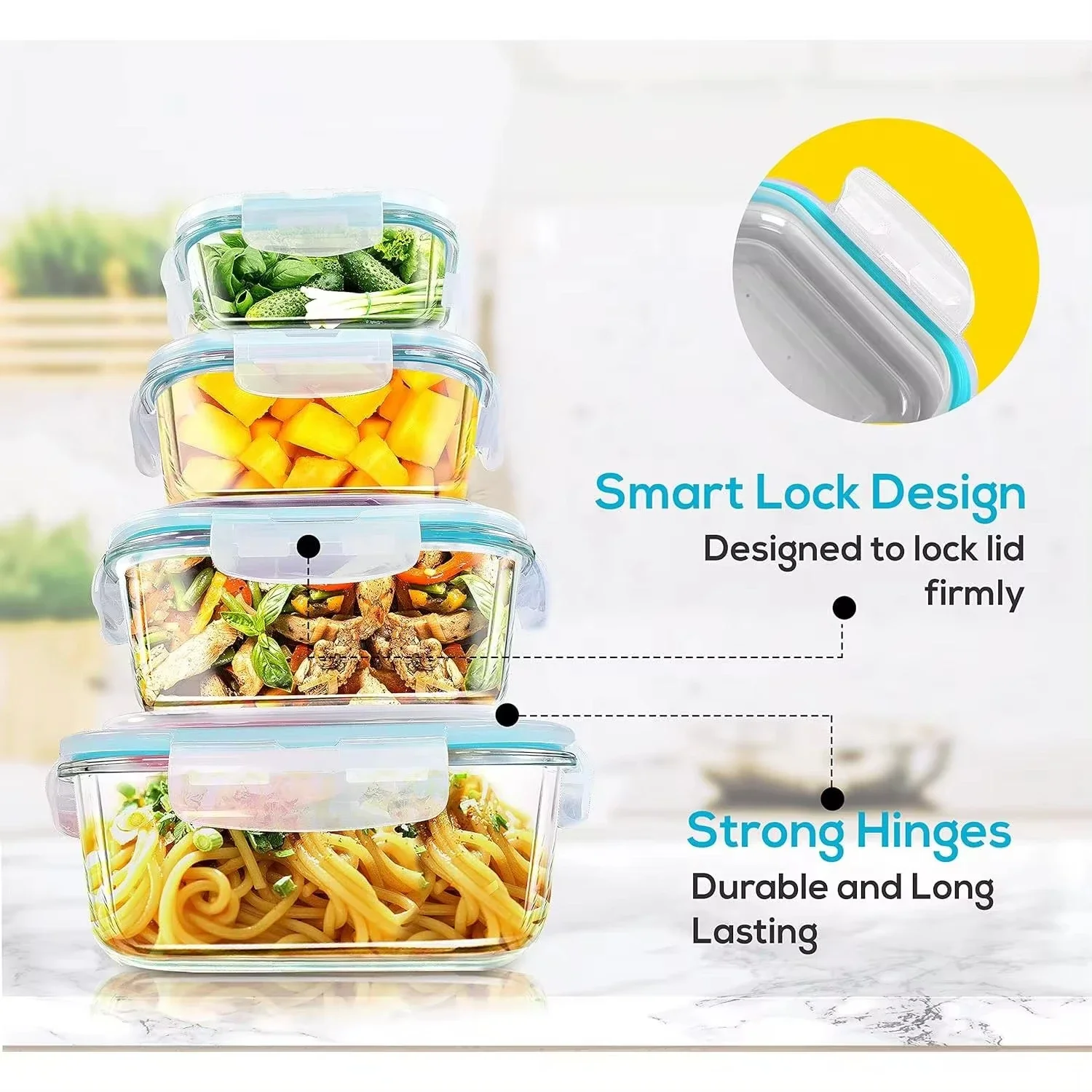 Glass Lunch Box Food Storage C - Food Storage Glass Box recension och pris