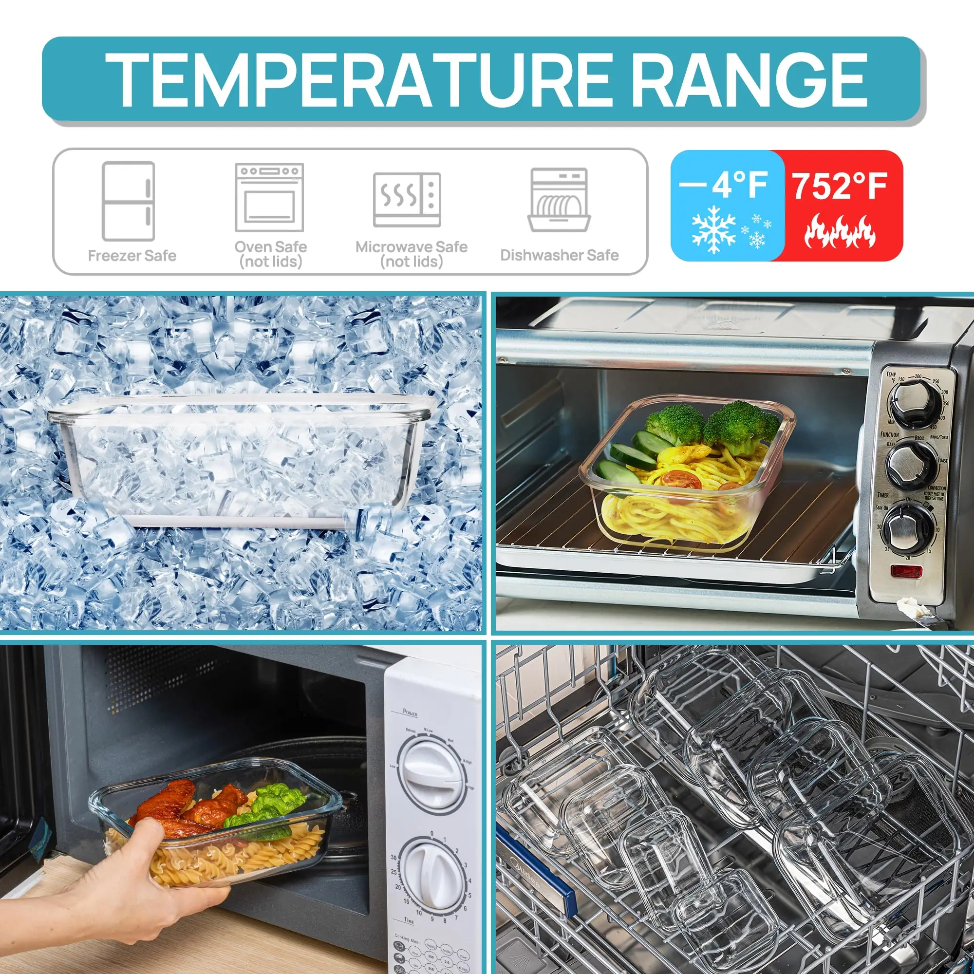 Glass Lunch Box Food Storage C - Food Storage Glass Box recension och pris