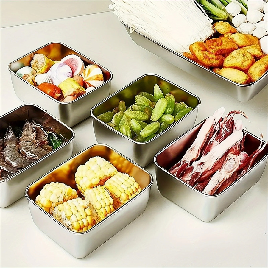 1/3/5pcs Stainless Steel Food  - Food Storage Made Easy recension och pris