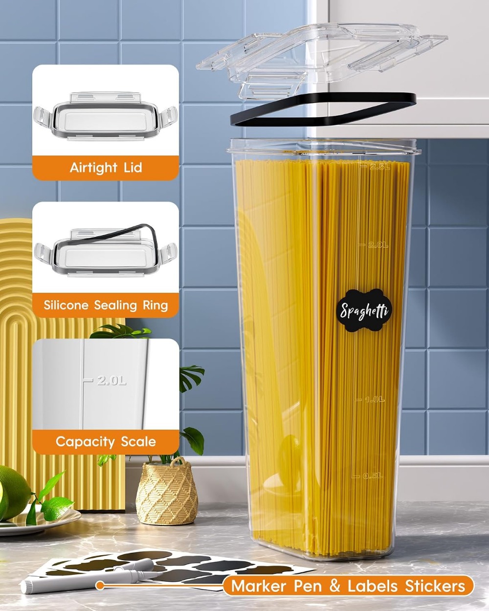 24 PCS Airtight Food Storage C - Food Storage Containers recension och pris
