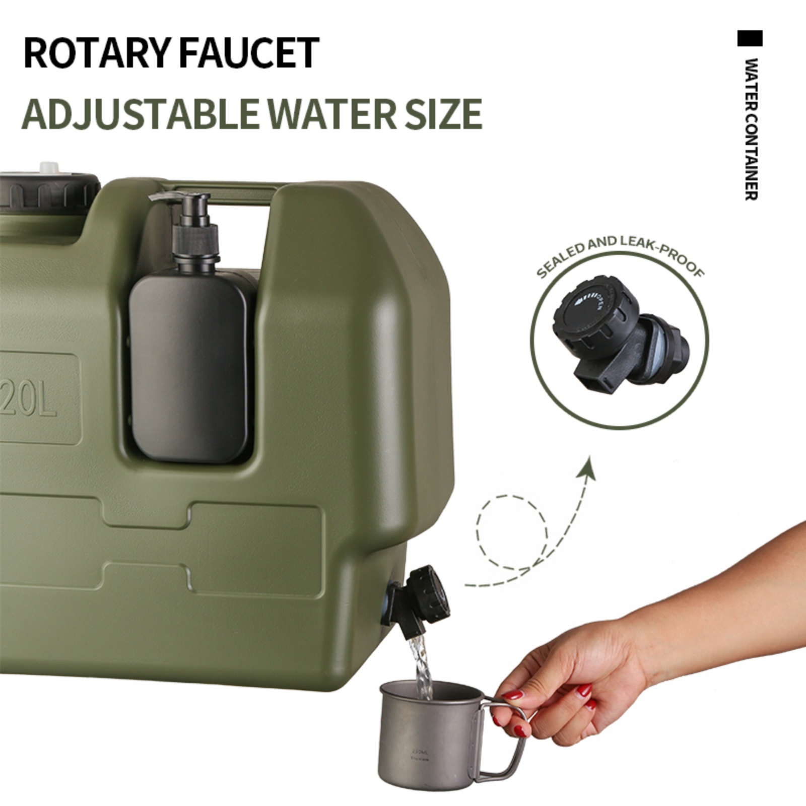 20L Camping Water Container wi - Food Storage Emergency recension och pris