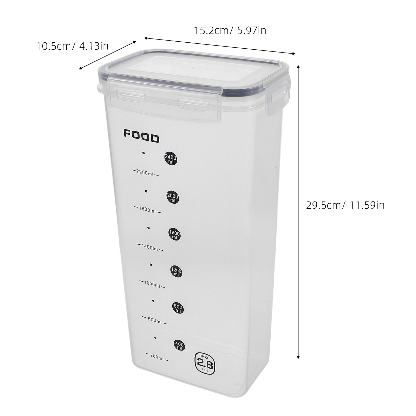 2Pcs Transparent Grain Storage - Food Storage Containers recension och pris